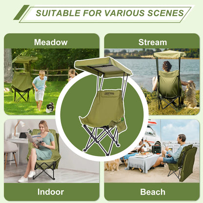YOUNG WOOD Portable Camping Chair.