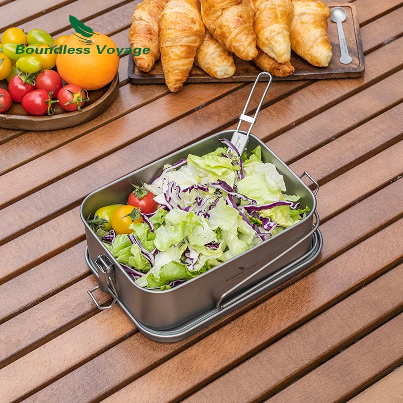 Boundless Voyage Titanium  leak proof container with Lid & Handle.