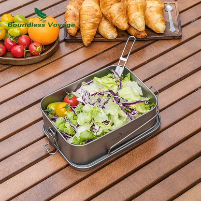 Boundless Voyage Titanium  leak proof container with Lid & Handle.