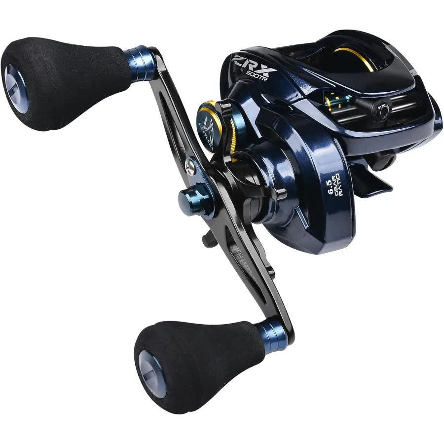 Baitcasting Fishing Reels for Saltwater Offshore Fishing 500 Size Casting Reel with 6.5:1 HighSpeed Gear Ratio Carbon Fiber Drag.