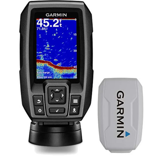 Striker 4 3.5 Chirp Fishfinder GPS with Protective Cover for Marine Fishing and Navigation Advanced Sonar Technology.
