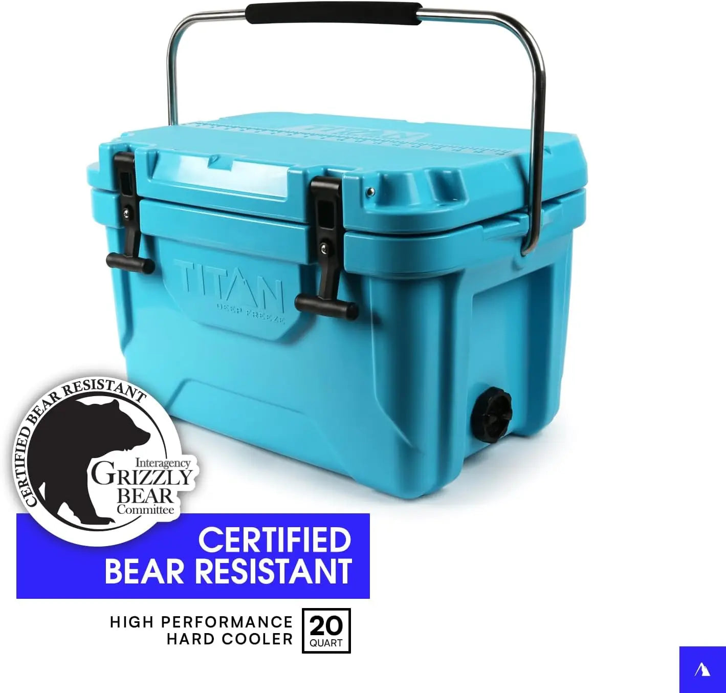 Durable Hard Ice Chest Cooler with Microban Protection.
