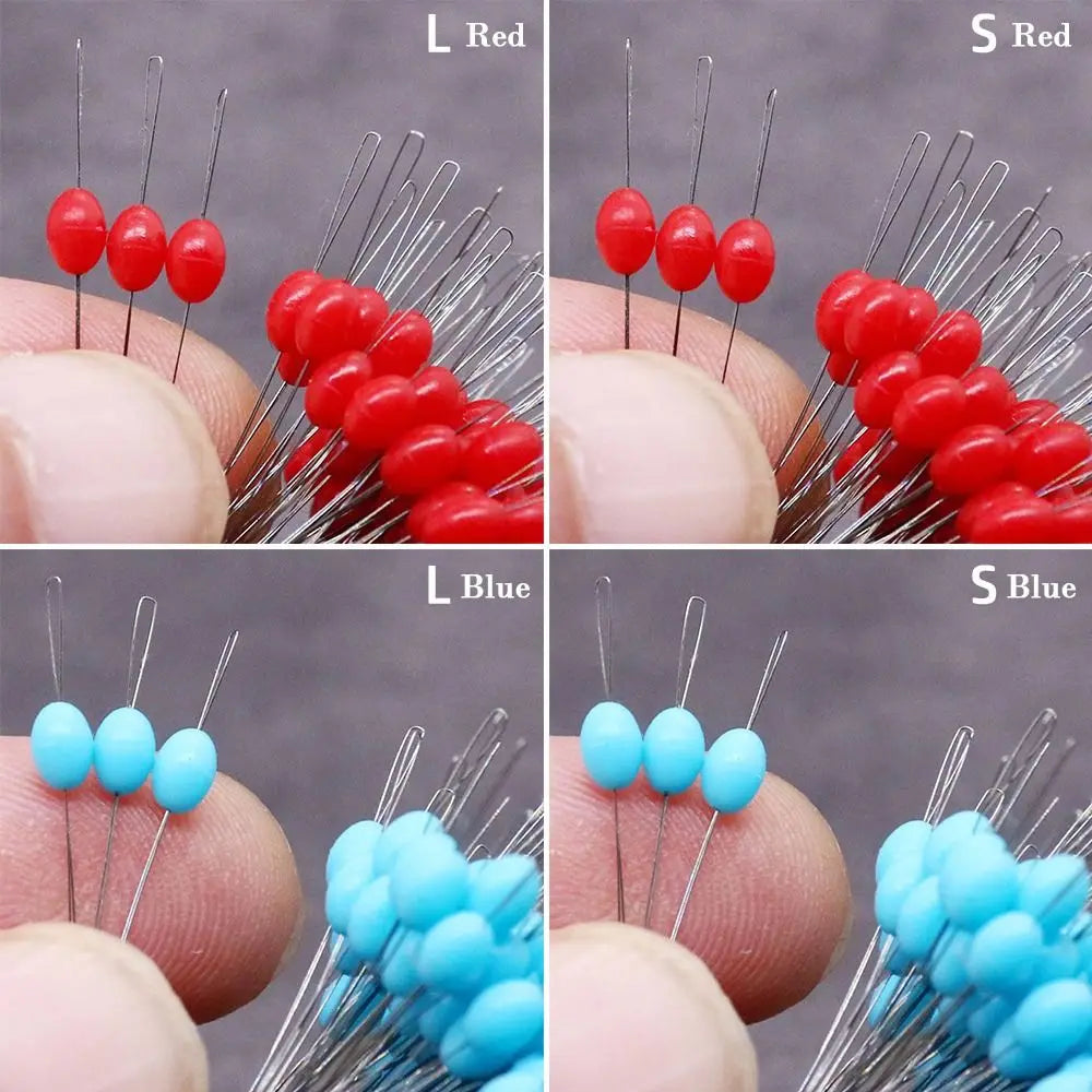 100PCS S/L Olive Rubber Float Fishing Silicone Bobber Stopper.