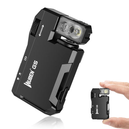WUBEN G5 Rechargeable EDC Flashlight, 400 Lumens Dual Light Sources Mini Flashlight