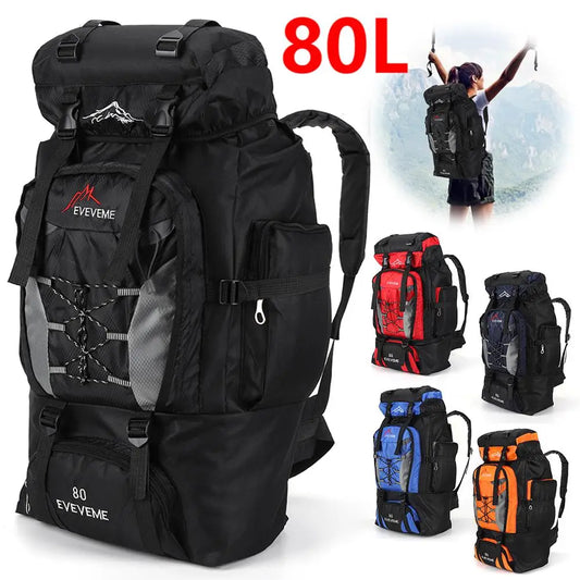 80L Waterproof Hiking Camping Backpack.