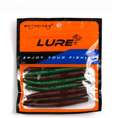 10pcs 10cm 14cm Senko Worm 2-Tone Double Colors,