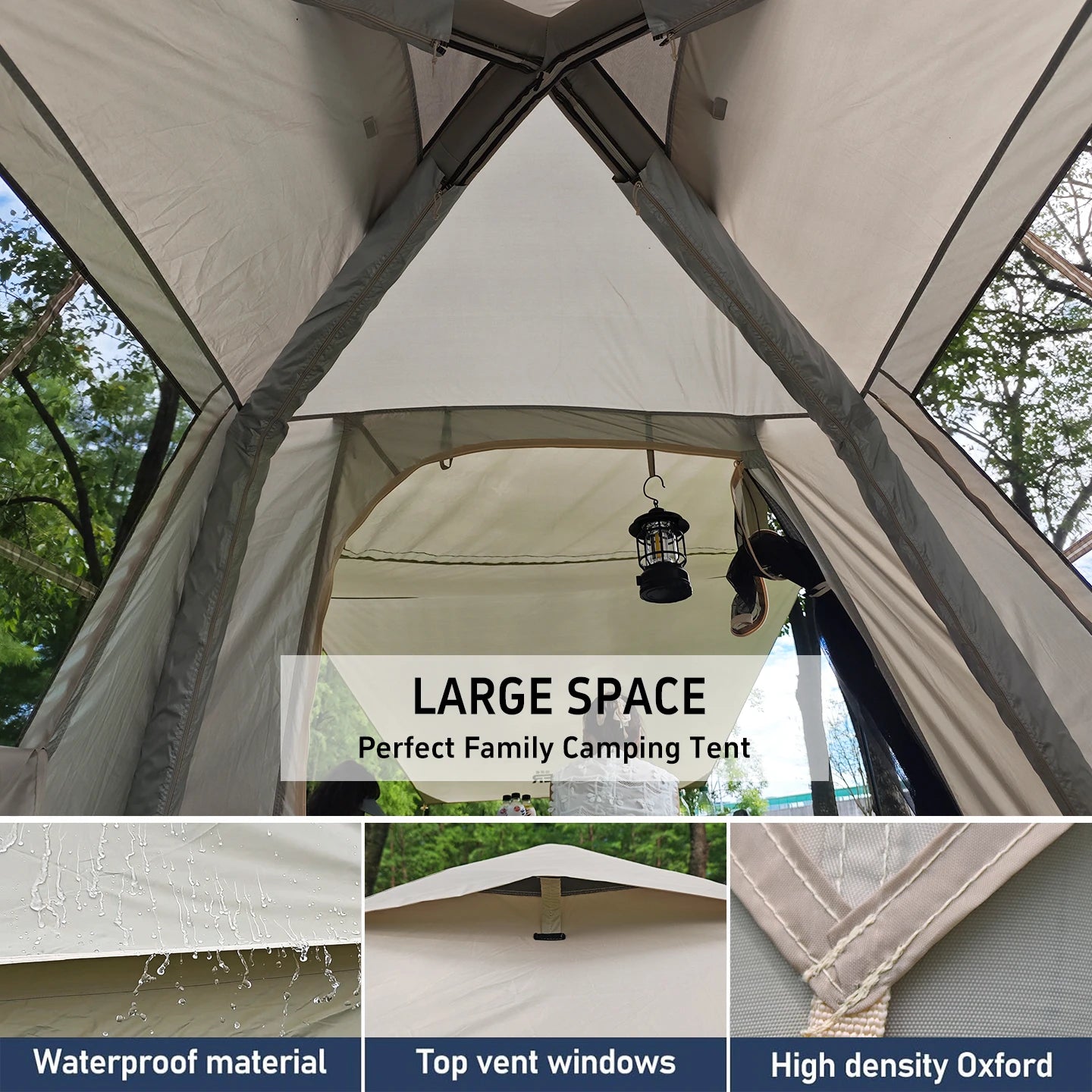Automatic Inflatable Camping Tent,Easy Set up 3-4 Person Glamping Outdoor 4 Season Air Blow Up Tents.