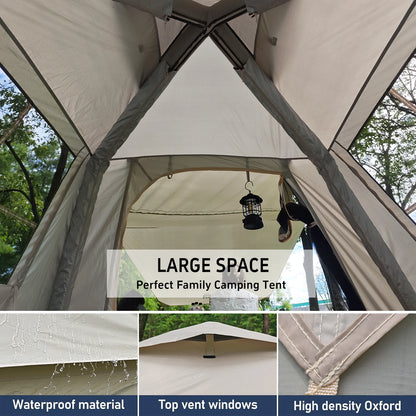Automatic Inflatable Camping Tent,Easy Set up 3-4 Person Glamping Outdoor 4 Season Air Blow Up Tents.