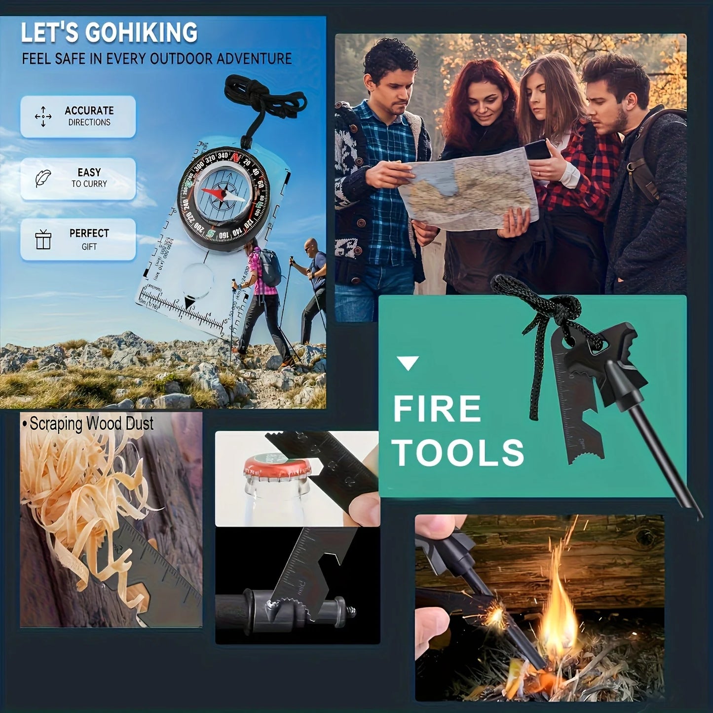 Ultimate Survival Gear Kit, 20-in-1 Emergency Survival Equipment & Tools.