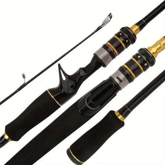 1PC 65" Lightweight High-Sensitivity Carbon Fiber Fishing Rod - Straight Handle Design for Fly & Drag Fishing.
