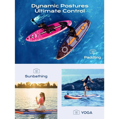 Extra Wide Inflatable Paddle Board, 11' x 34" x 6" Stand Up Paddle Board for Adults, SUP Accessories with Camera Mount.
