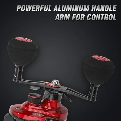 Baitcaster Reels with 6.4:1 Gear Ratio and 33 Lb Max Drag for Precision Casting in Freshwater and Saltwater.