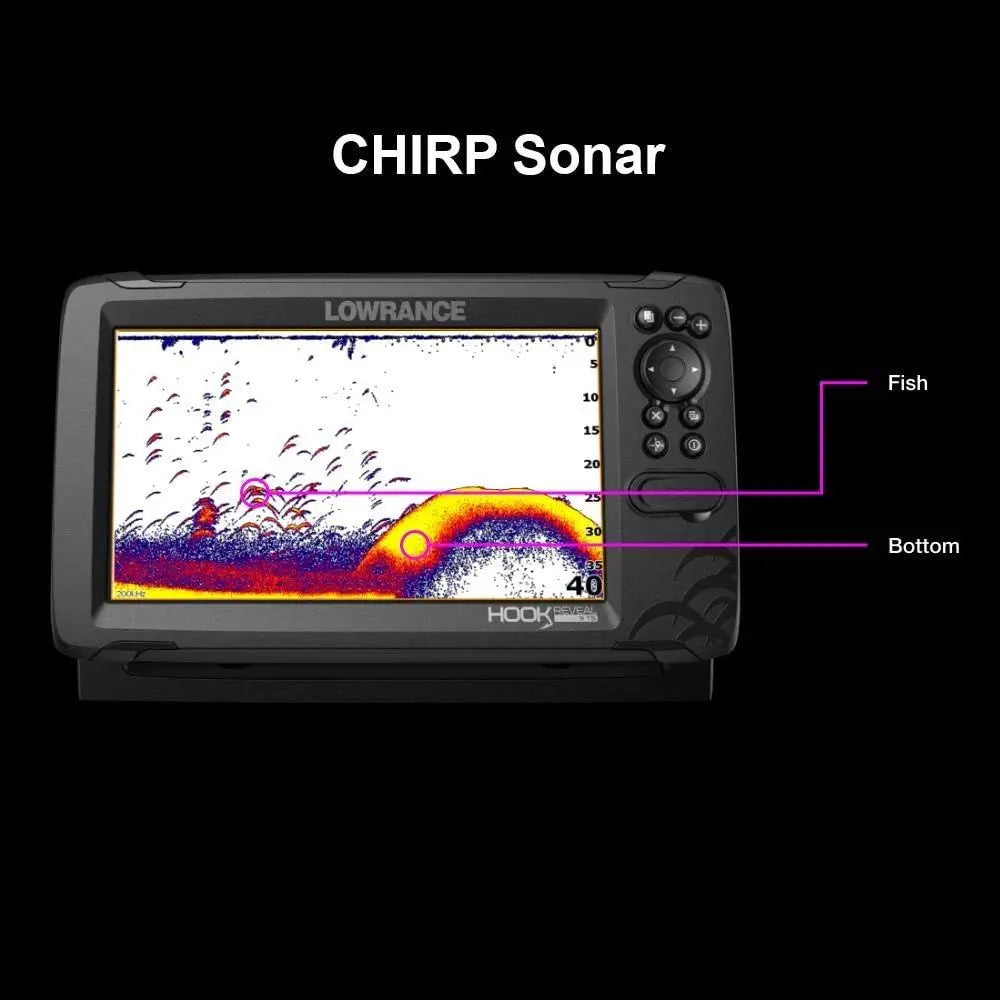 HOOK Reveal 5 SplitShot - 5-inch screen fish finder with SplitShot Transducer, Preloaded C-MAP US Inland Mapping