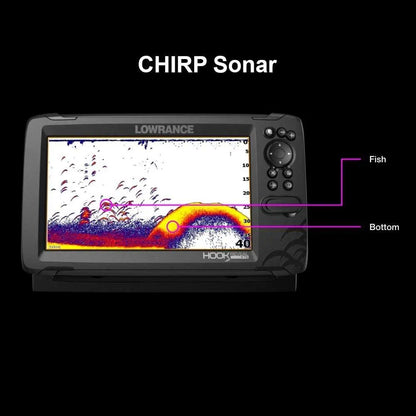 HOOK Reveal 5 SplitShot - 5-inch screen fish finder with SplitShot Transducer, Preloaded C-MAP US Inland Mapping