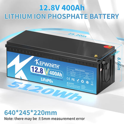 LiFePO4 Battery Pack With Upgraded BMS Lithium Power for Golf Cart, RV Campers, Off-Road and fishing,