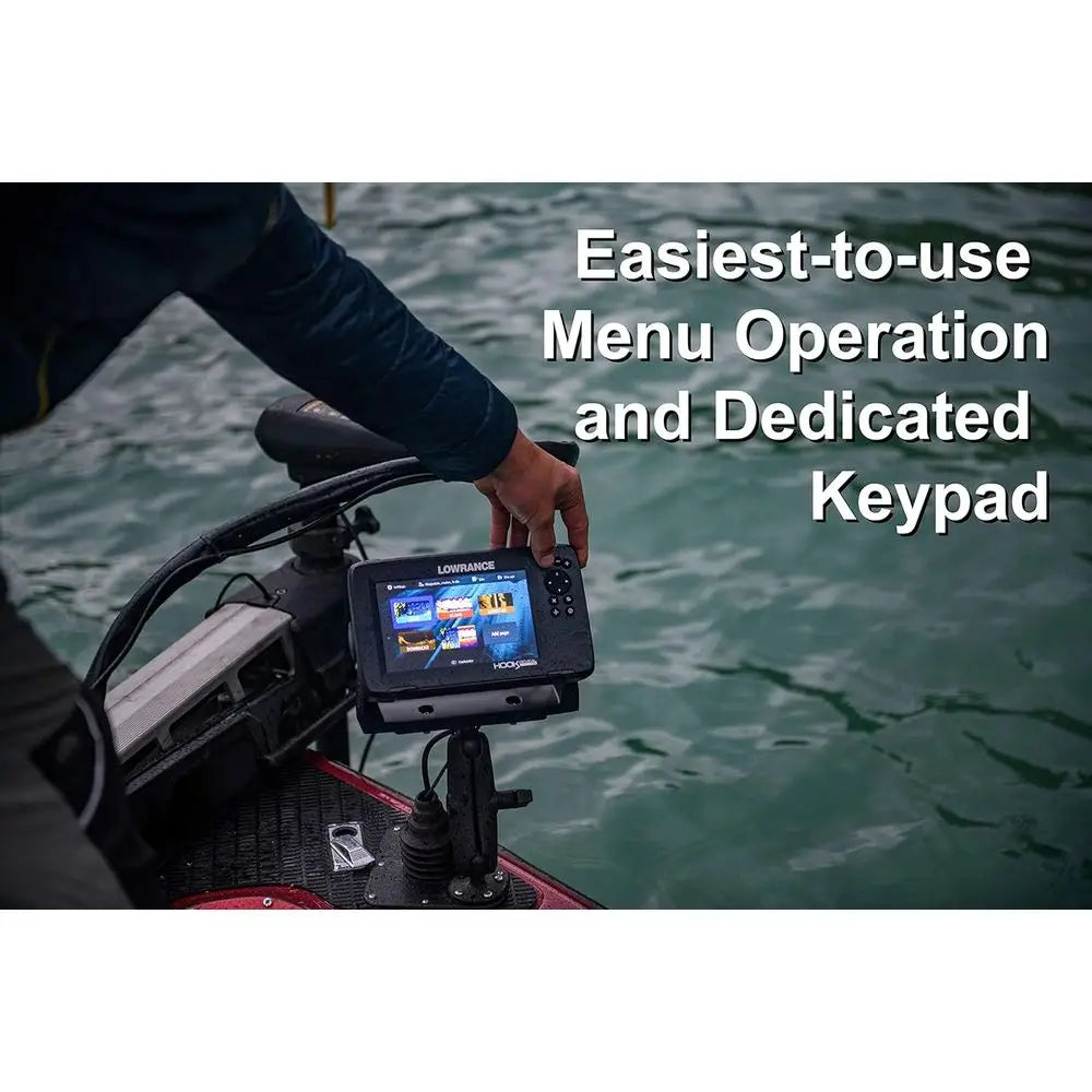 HOOK Reveal 5 SplitShot - 5-inch screen fish finder with SplitShot Transducer, Preloaded C-MAP US Inland Mapping