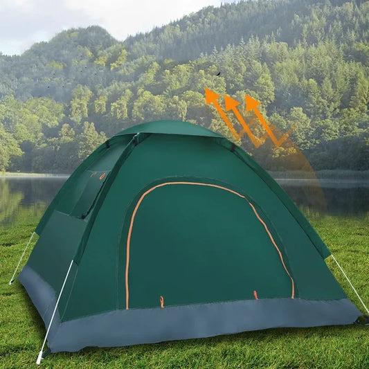 2-3 Person Outdoor Pop Up Tent Waterproof Automatic Camping UV Protection Tents.
