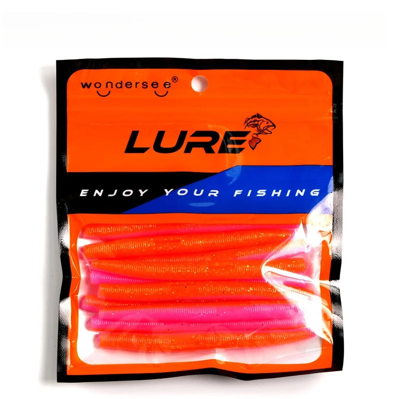 10pcs 10cm 14cm Senko Worm 2-Tone Double Colors,