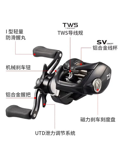 DAIWA TATULA TW100 Fishing Reel Baitcast Reel 7+1BB.