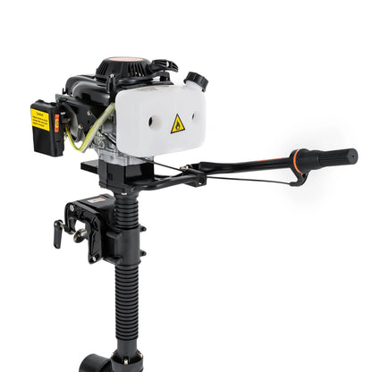 4HP 55cc 4-Stroke Outboard Motor with Jet Pump, 360° Tilt for Inflatable Fishing Boats, Manual Start.