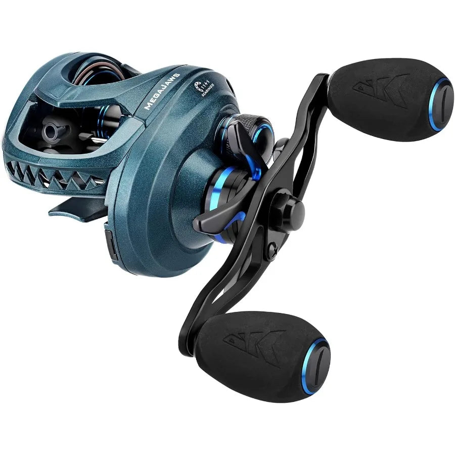 MegaJaws Baitcasting Fishing Reel Only 6.7oz.