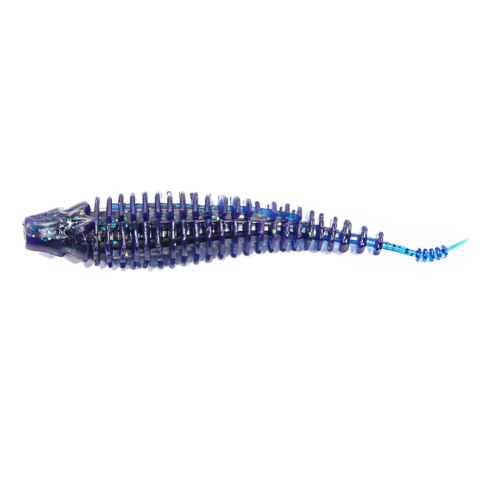 B&U 6pcs 8.9cm Swimming Worm Bait.