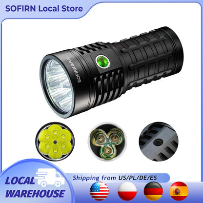 Sofirn Q8 Plus Super Powerful LED Flashlight 16000lm USB C Rechargeable.