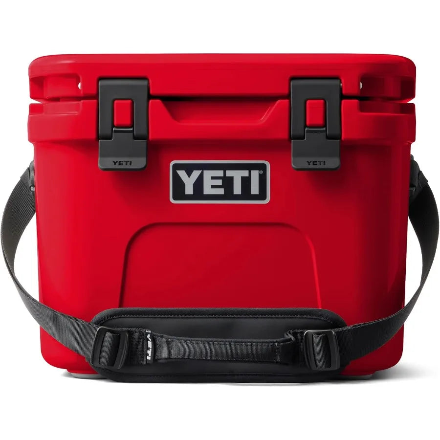 15Quart Hard Cooler with DoubleDuty Shoulder Strap for Outdoor Adventures Ice Retention Up to 5 Days Durable Rugged Design.