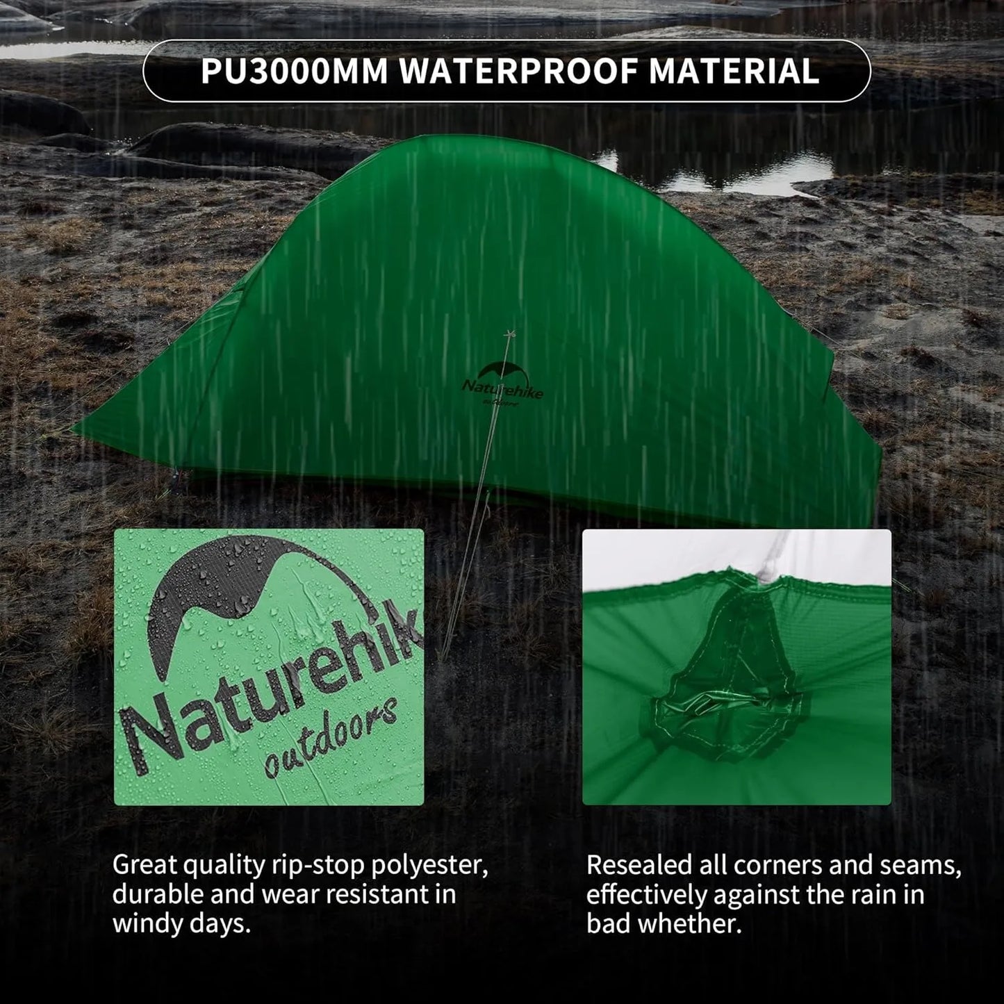 Naturehike Cloud Up 2 Person Camping Tent Waterproof Ultralight 3-4 Season Tent.