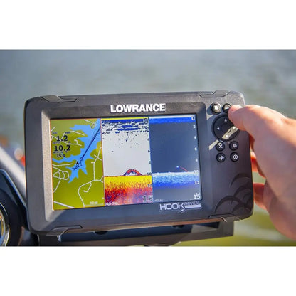 HOOK Reveal 5 SplitShot - 5-inch screen fish finder with SplitShot Transducer, Preloaded C-MAP US Inland Mapping