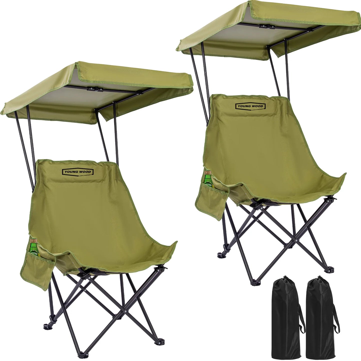 YOUNG WOOD Portable Camping Chair.