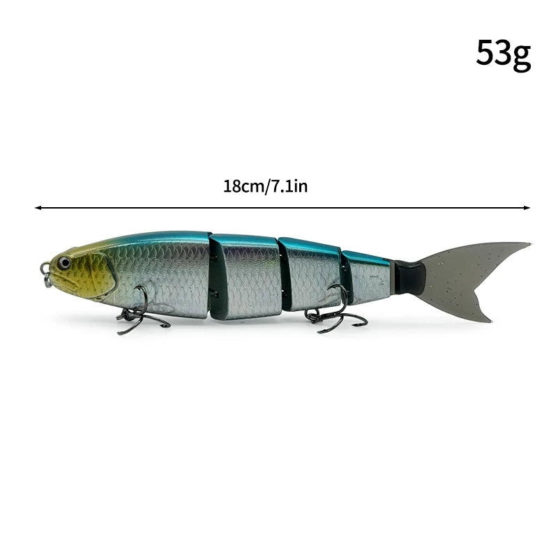 Swimbaits Balam Glide Bait Fishing Lure 4-segment Jointed Fishing Hard Bait.