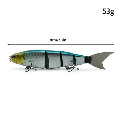 Swimbaits Balam Glide Bait Fishing Lure 4-segment Jointed Fishing Hard Bait.