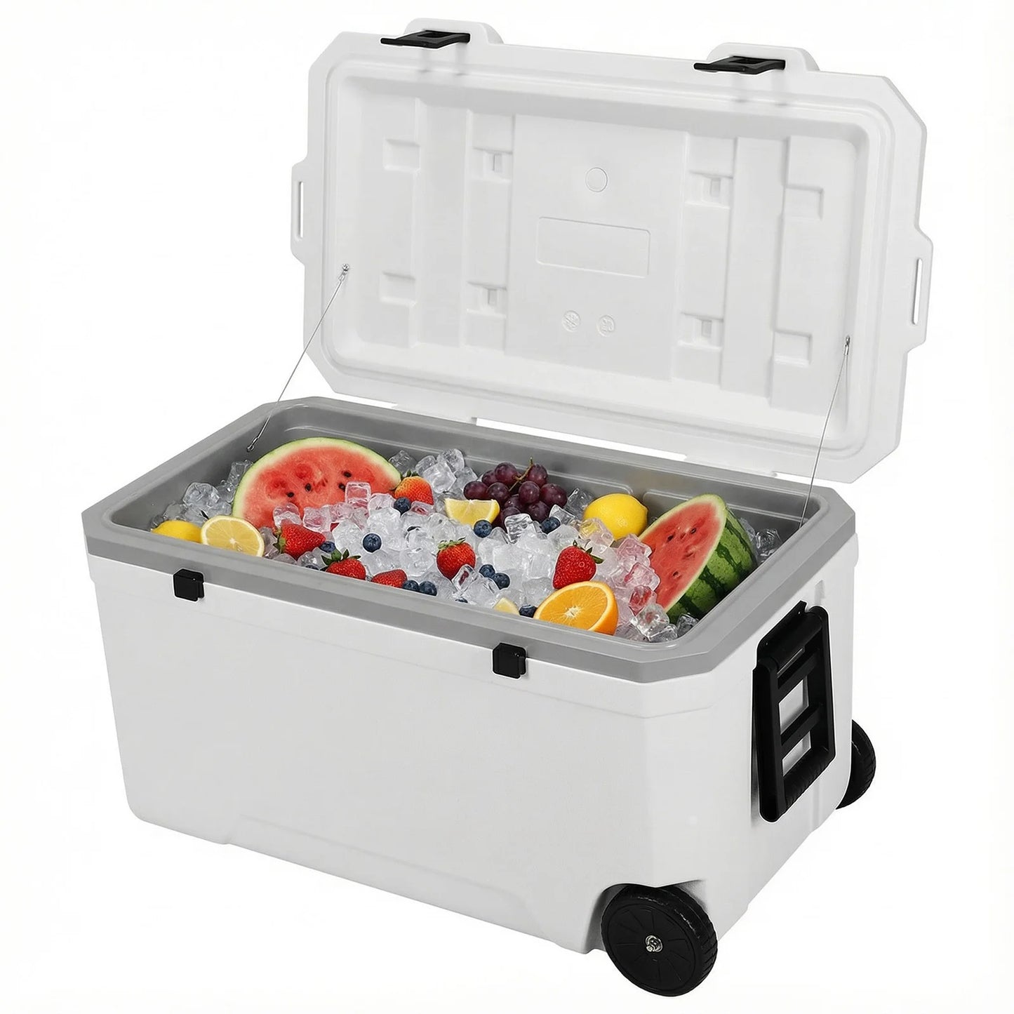 120L Hard Plastic Roto molded Cooler with Wheels.