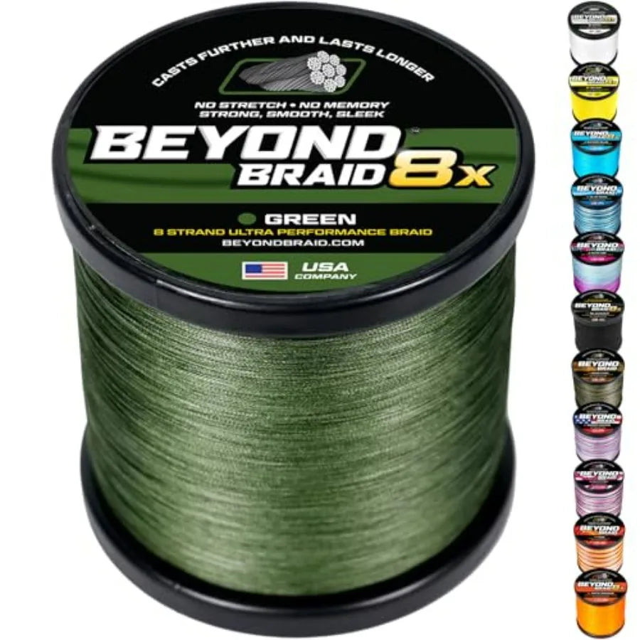 Beyond Braid Braided Fishing Line - Super Strong Abrasion Resistant No Stretch.