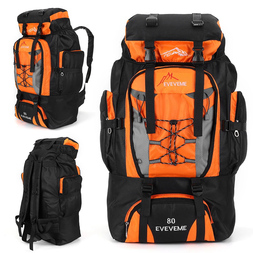 80L Waterproof Hiking Camping Backpack.