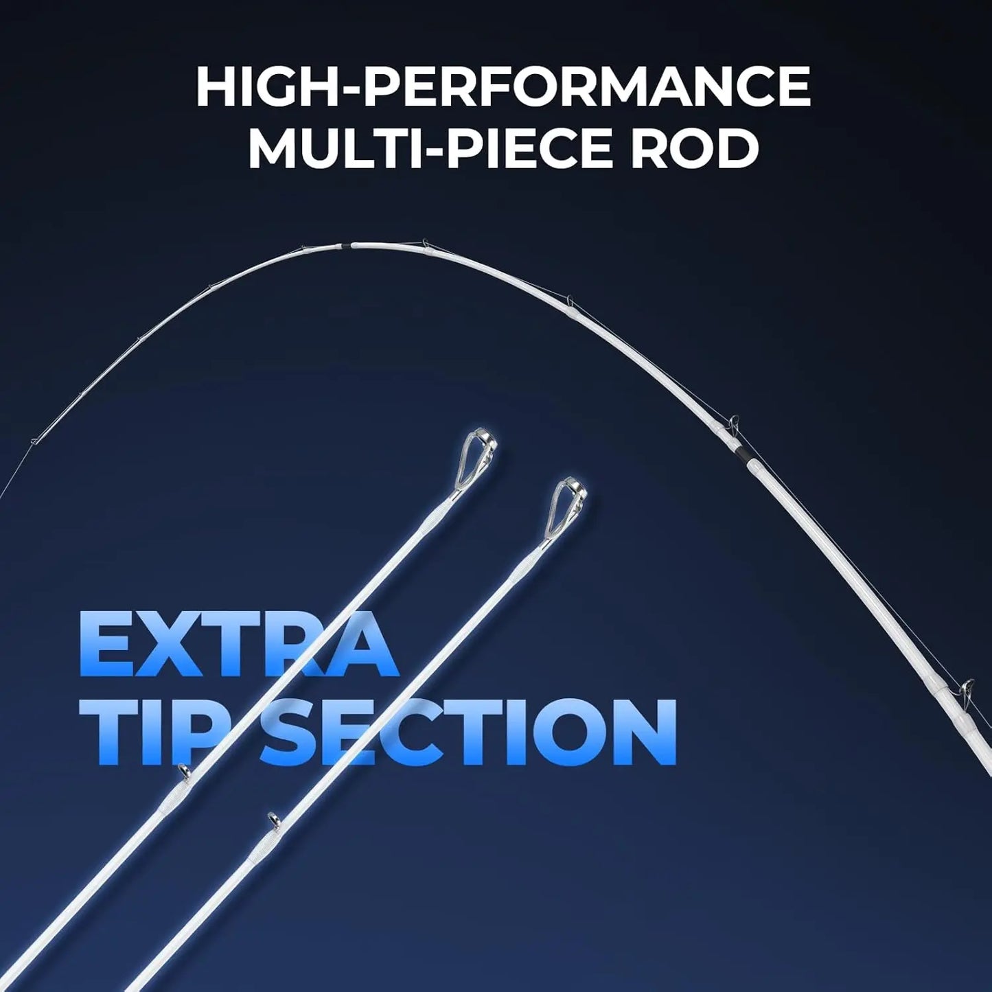 Lightweight IM6 Graphite Travel Fishing Rod and Reel Combo.