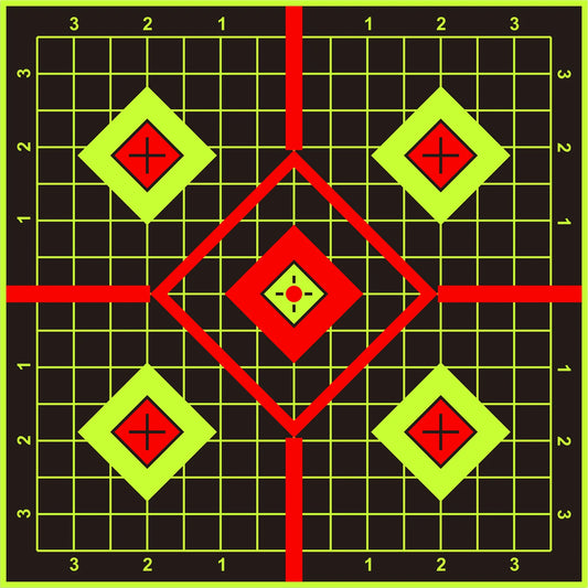 JOAXOR Splatter Adhesive Target Stickers With Yellow Effect Square 12x12 Inch.