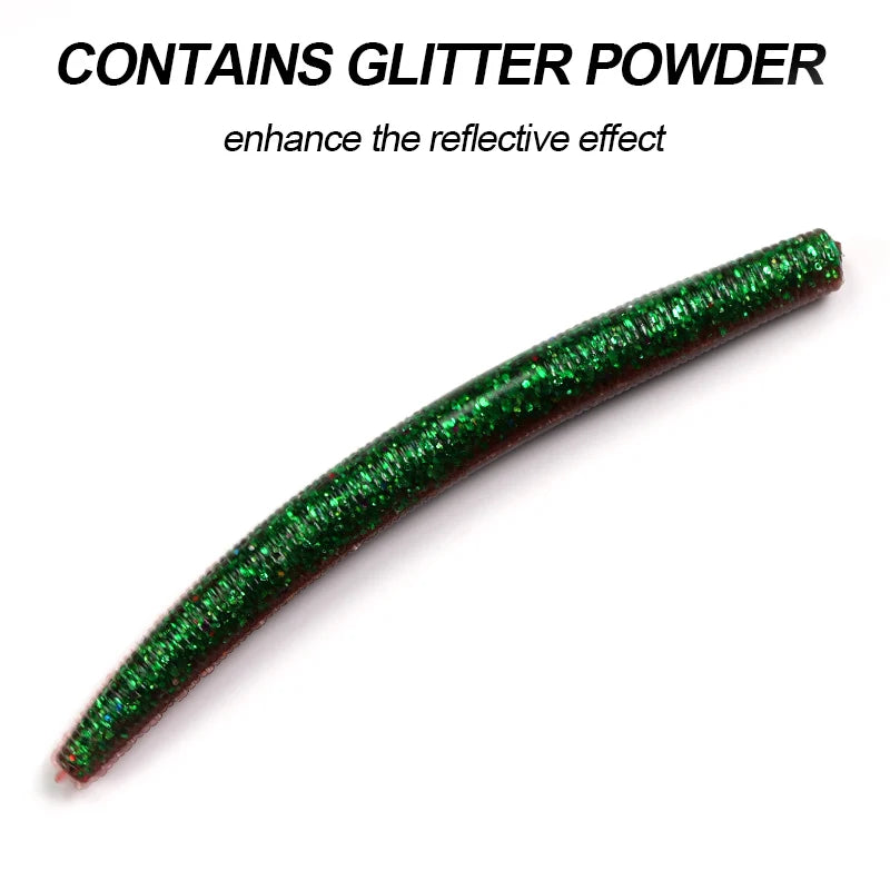 10pcs 10cm 14cm Senko Worm 2-Tone Double Colors,