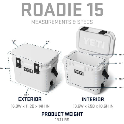 15Quart Hard Cooler with DoubleDuty Shoulder Strap for Outdoor Adventures Ice Retention Up to 5 Days Durable Rugged Design.