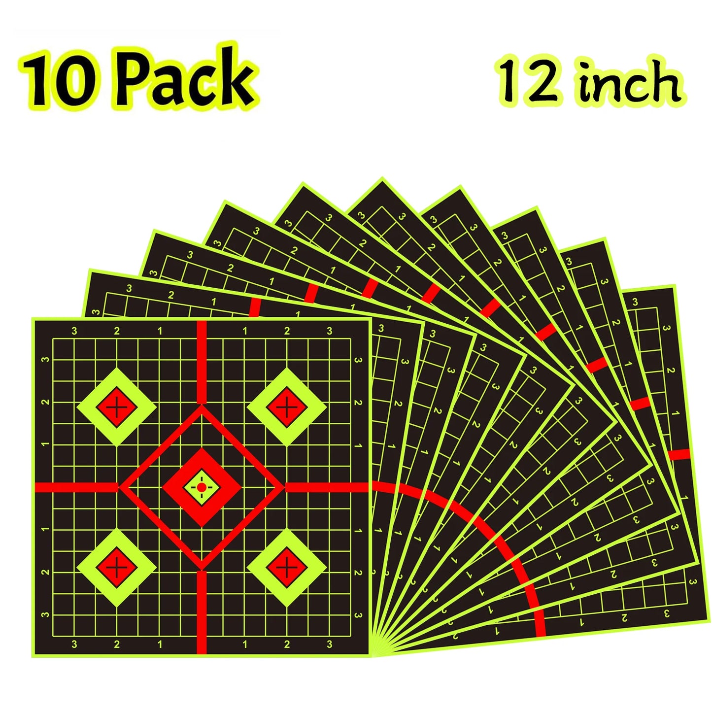 JOAXOR Splatter Adhesive Target Stickers With Yellow Effect Square 12x12 Inch.