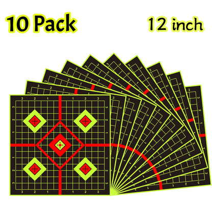 JOAXOR Splatter Adhesive Target Stickers With Yellow Effect Square 12x12 Inch.