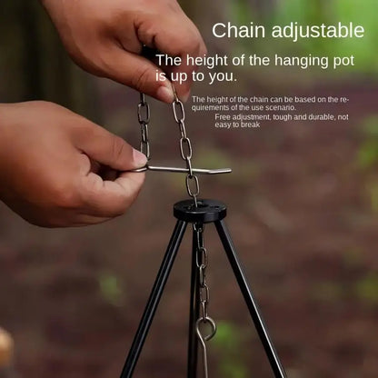 Camp fire Tripod Compact and Lightweight Easy Carrying.