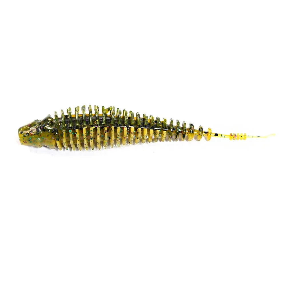 B&U 6pcs 8.9cm Swimming Worm Bait.