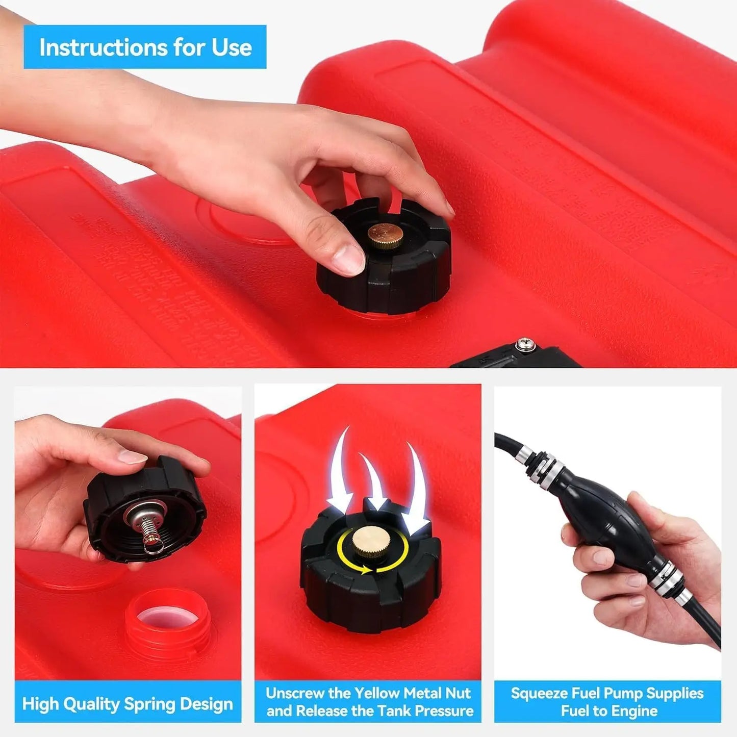 Portable Boat Fuel Tank,14.5 Gallon.