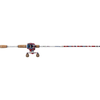 Krazy American Baitcast Combo with 7' 1pc Medium Heavy IM7 Graphite Rod and Cork Grips for Precision Fishing.