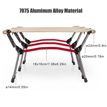 WESTTUNE Camping Cot with Leg Extenders Portable Folding Bed Ultralight Aluminum Alloy Sleeping cot,