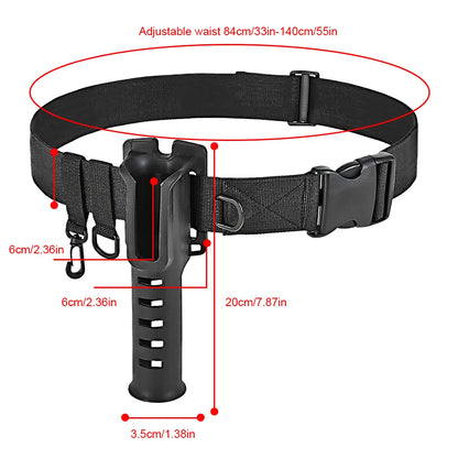 Fishing Waist Belt Rod Holder Adjustable Fishing Wading Belt Rod Holder Wader Fishing Waist Belt Fishing Gear Accessories.