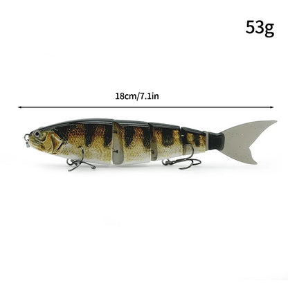 Swimbaits Balam Glide Bait Fishing Lure 4-segment Jointed Fishing Hard Bait.