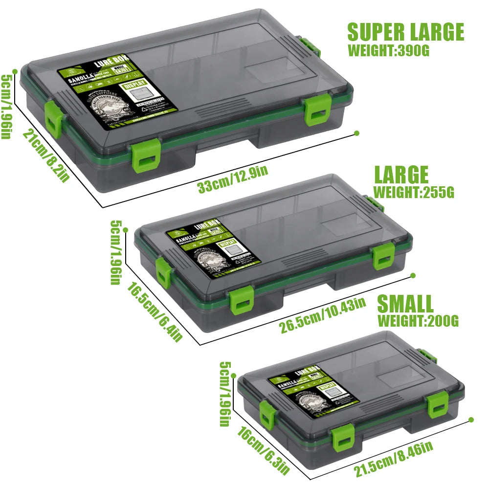 SAMOLLA Fishing Tackle Waterproof Lure Storage Boxes.